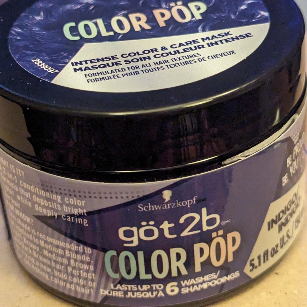Got2b Color Pop Semi-Permanent Hair Color Mask,color Indigo (5.1 oz)